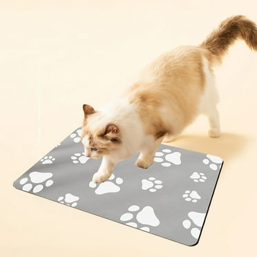 Werulen Clearance Under $ 5 ! Pet Feeding Mat Super Absorbent Dog Food Mat for Food and Water Stains Fast Dry Dog Water Dispenser Mat Cats Food Bowl Mat with Footprints