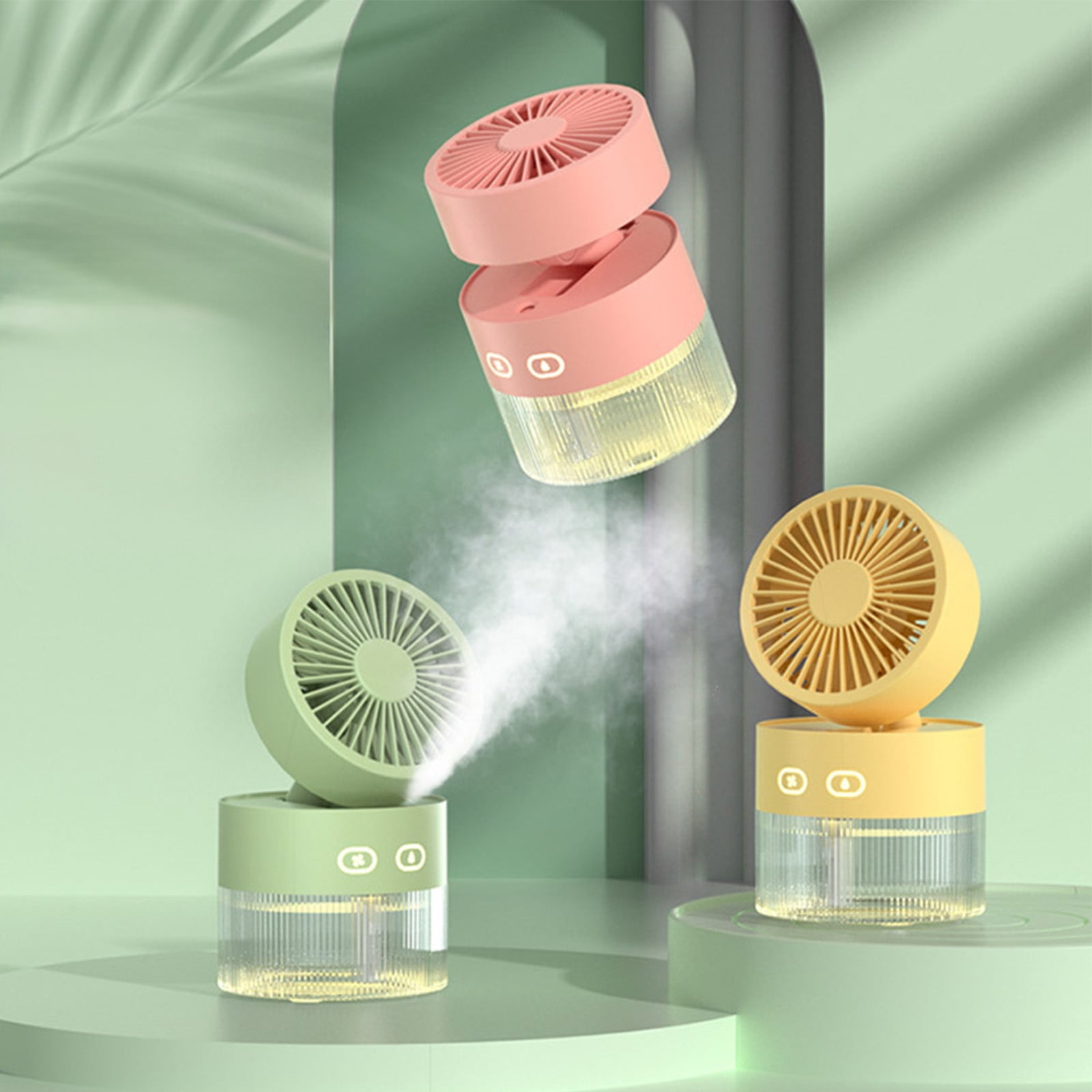 Werulen Clearance Under $5 ! Rechargeable Mini Fan with Humidifier ...