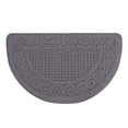 thumbnail image 1 of Werulen Entrance Semicircular Floor Mat, 24.8x15.7in Non-Slip Door Mat Durable Polyester Carpet, Indoor Outdoor Waterproof Rug for Bathroom Household Easy Clean, Solid Color Carpet Furniture, 1 of 5