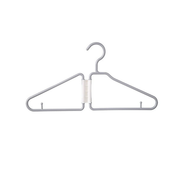 Werulen Foldable Hanger 2-Pack, Plastic Folding Storage Rack for Clothes, Space Saving Closet Organizer, Non-Slip Garment Hanger for Home Wardrobe and Travel