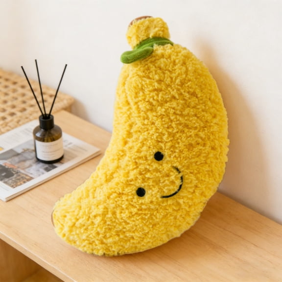 Werulen Fruit Shaped Plush Toy, Cute Stuffed Fruit for Kids Gift, Stuffed Banana Toy, Home Decor Pet Plush Toy, Plush Banana Toy, Cute Stuffed Plush for Holiday, Stuffed Plush Toy, Plush Pet Toy
