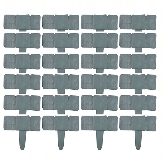 Werulen Garden Fence Small Picket,Decorative Garden Border Style,Outdoor Patio Garden Decor,Yard Courtyard Landscape Layout,24PCS Garden Fence Border Decoration