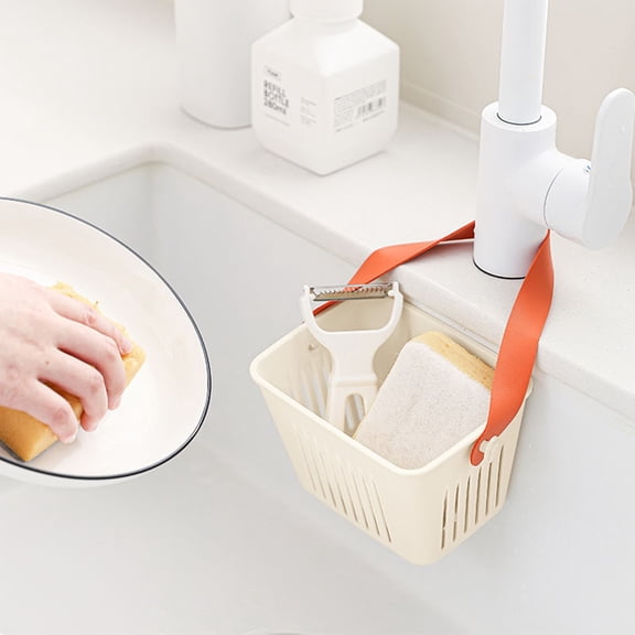 Werulen Hanging Sink Residue Filter Basket Open Mesh Body, Kitchen Food Scrap Real Time Filtration, Sink Strainer, Food Filter, Kitchen Caddy