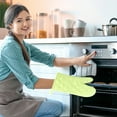 thumbnail image 1 of Werulen Heat Resistant Oven Gloves, Quilted Non-Slip Microwave Mitts for Kitchen Baking, High Temperature Protection for Restaurant Cooking, -Piece Solid Color Insulated Hand Protector, 1 of 6