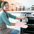 thumbnail image 1 of Werulen Heat Resistant Oven Gloves, Quilted Non-Slip Microwave Mitts for Kitchen Baking, High Temperature Protection for Restaurant Cooking, -Piece Solid Color Insulated Hand Protector, 1 of 6