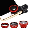 thumbnail image 1 of Werulen Phone Camera Lens Kit, 3 in Macro Wide Angle Fisheye Lens, Clip On Mobile Phone Lens for Android, Portable Photography Accessory for Close Up Shots, 1 of 1