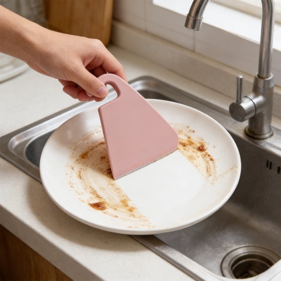 Werulen Silicone Cleaning Scraper for Kitchen Stove,Multi Purpose Degreasing Tool for Home Use,Kitchen Pan Edge Cleaning Scraper,Household Oil Removal Tool,Kitchen Cleaning Accessory