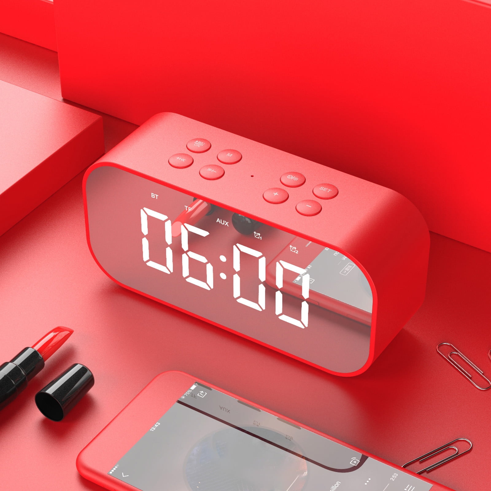 Werulen Small Wall Clock Up To 65 Off LED Mirror Clock With Screen 5 0 Werulen small wall clock up to 65 off led mirror clock with screen 5 0