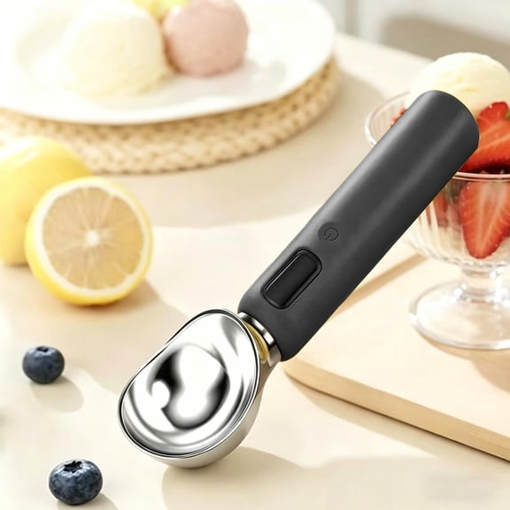 Werulen Stainless Steel Ice Cream Scoop Spoon,Kitchen Dessert Serving Utensil,Frozen Treat Digging Tool,Home Kitchen Dining Accessory,Fruit Ice Cream Serving Spoon