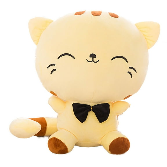 Werulen Stuffed Kitty PlushToy, 22cm Large Face Cat Doll, Soft Simulation Kawaii Animal, Lovely Gift for KidsGirlsBoys, Home Office Travel Companion