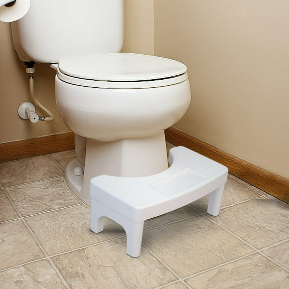 Werulen Toilet Stool Footrest, 9-Inch Ergonomic Squatting Potty Stool for Adults, Bathroom Toilet Step Stool, Adjustable Defecation Posture Support, Stable Non-Slip Toilet Squatting Aid