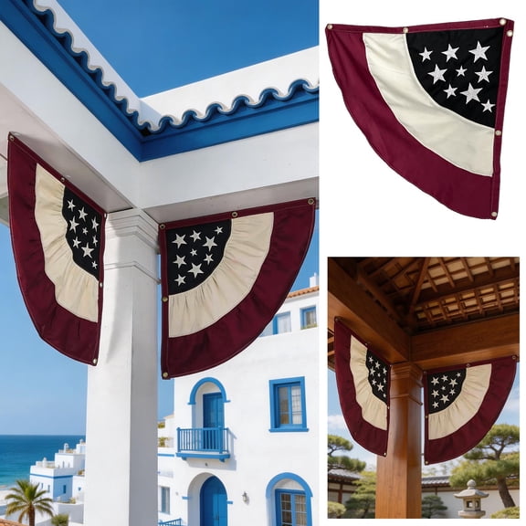 Werulen Triangle Flag Door Frame Hanging Decor Patriotic, Independence Day Holiday Party Entrance Accent, Festive Wall Banner, Home Outdoor Hanging Ornament, Seasonal Patriotic Decor