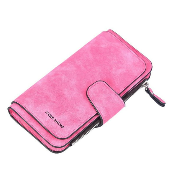 Werulen Women's Leather Wallet RFID Blocking Bifold, Large Capacity Zipper Coin Purse, Slim Minimalist Card Holder for Women, Travel Organizer with Photo ID Slot