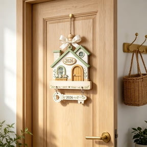 Werulen Wooden Welcome Home Ornament Decor, 2026 Housewarming Gift Keepsake, First Home Moving Gift Sign, Rustic New Home Wall Hanging, Housewarming Present Wood Plaque