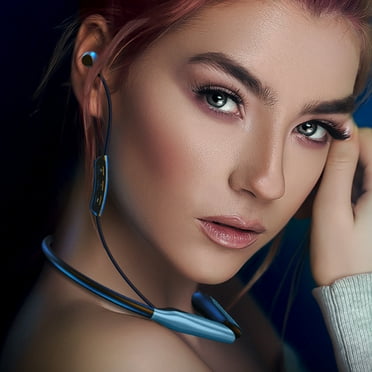 Werulen Wrap Around Earbuds Savings Clearance 5.0 Neck Type Magnetic Absorption Wireless Bluetooth Headset Intelligent Pluggable Card, Sports, Noise Reduction, And Call Ability