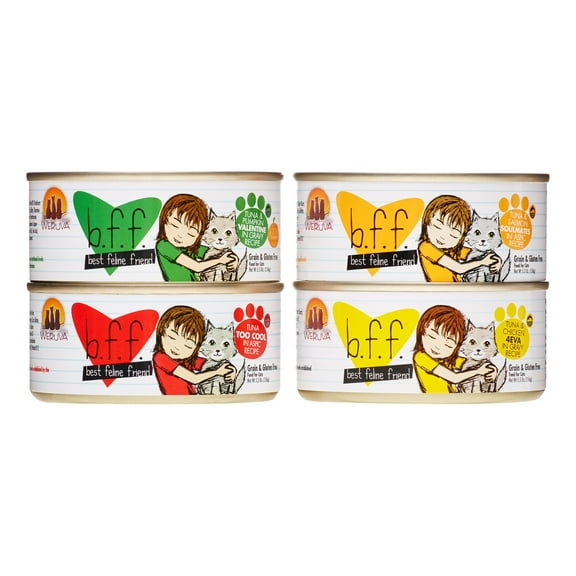 Weruva BFF Grain-Free Variety Pack Wet Cat Food, 5.5 Oz, 8 Ct