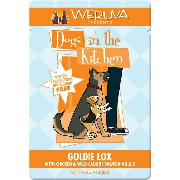 Weruva Dogs in the Kitchen Grain-Free Goldie Lox Recipe with Chicken & Wild Caught Salmon Wet Dog Food, 2.8 Oz, 12 Ct