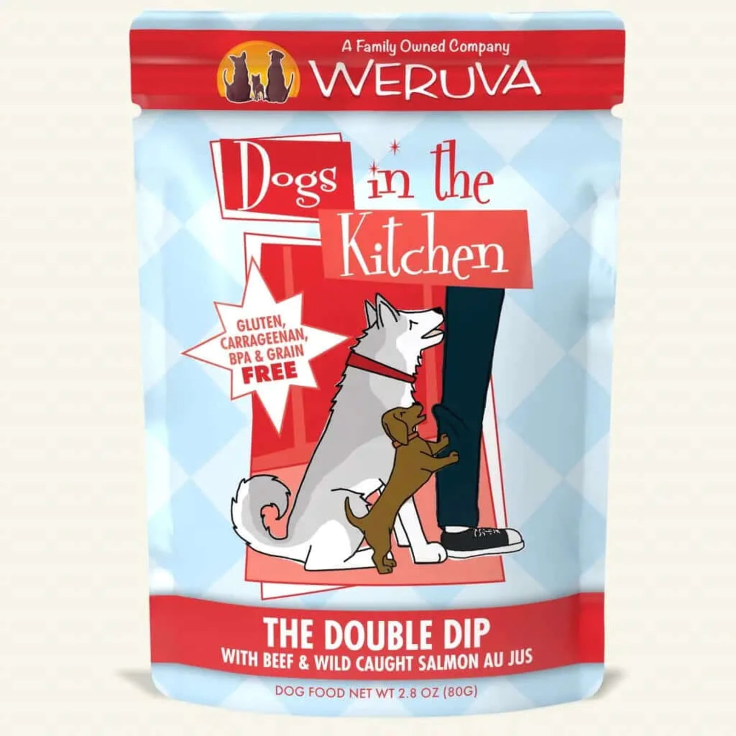 Weruva Dogs in the Kitchen, The Double Dip with Beef Wild-Caught Salmon Au Jus Dog Food