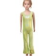 thumbnail image 1 of Weryoung Boys Girls Sequin Round Neck Sleeveless Jumpsuit Kids Versatile Bodysuits,Light Green,13-14 Years, 1 of 6