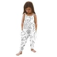 thumbnail image 1 of Weryoung Girls Boys Diy Hand Painted Homewear Jumpsuit Sleeveless Romper Onesie Leisure Bodysuits,White,5-6 Years, 1 of 4