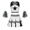 thumbnail image 1 of Weryoung Students Girls Sports Day Comfortable Performance Wear Sets Baby Sweet Cheerleading Outfits,Black,6-7 Years, 1 of 3