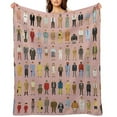 thumbnail image 1 of Wes Anderson Characters Printed Throw Blanket，Kids Adults Soft Lightweight Flannel Fleece Blanket for Couch Sofa Bed Living Room 60"×80", 1 of 7