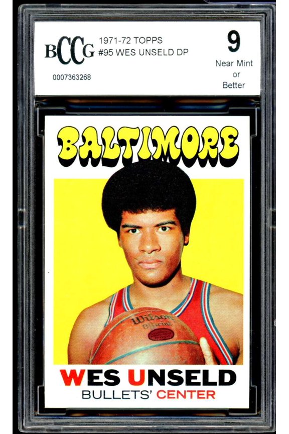 Wes Unseld Card 1971-72 Topps #95 BGS BCCG 9