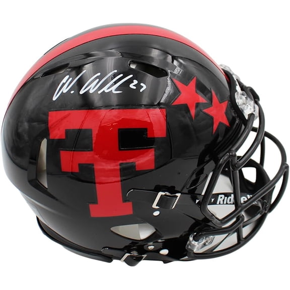 Wes Welker Autographed/Signed Texas Tech Speed 100 Year Authentic Helmet