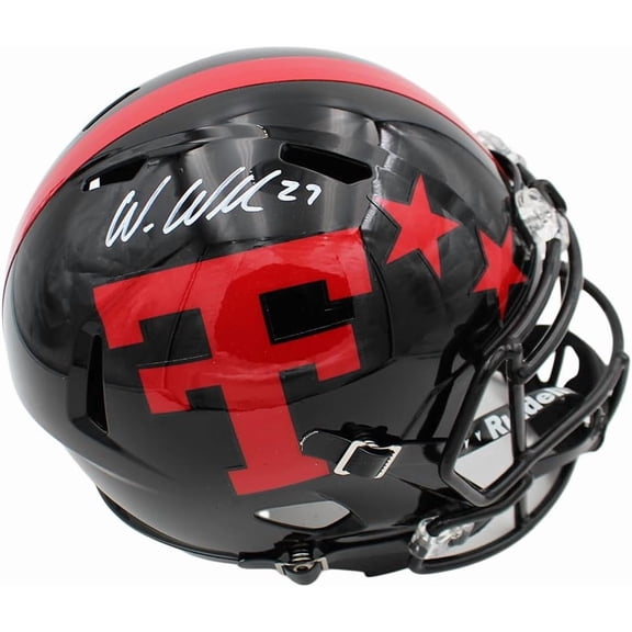 Wes Welker Autographed/Signed Texas Tech Speed 100 Year Full Size Helmet
