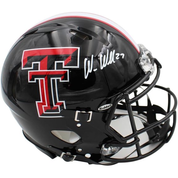 Wes Welker Autographed/Signed Texas Tech Speed Black Authentic Helmet