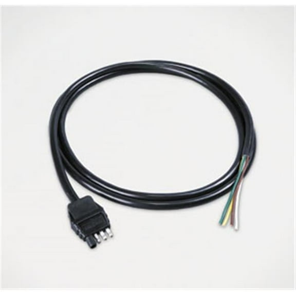 Wesbar 4-Flat Trailer End Connector 8 Ft. Jacketed Cable