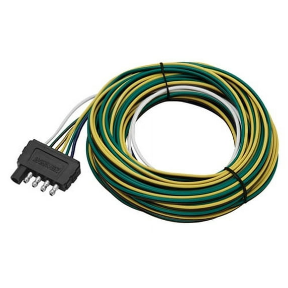 Bulldog Winch 702275 25' Trailer Wiring Harness 5 Way Flat Connector