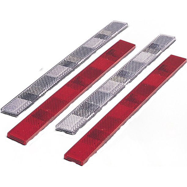 Wesbar Conspicuity Reflex Reflectors Clear 1" X 12" 2 Pack 3387