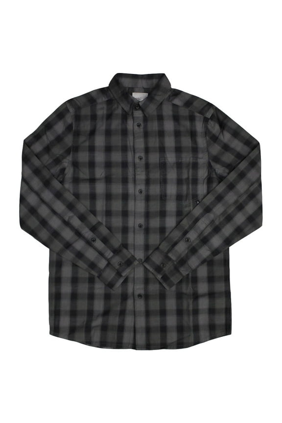 Eric Check Denim Long Sleeve Shirt Black Hombre