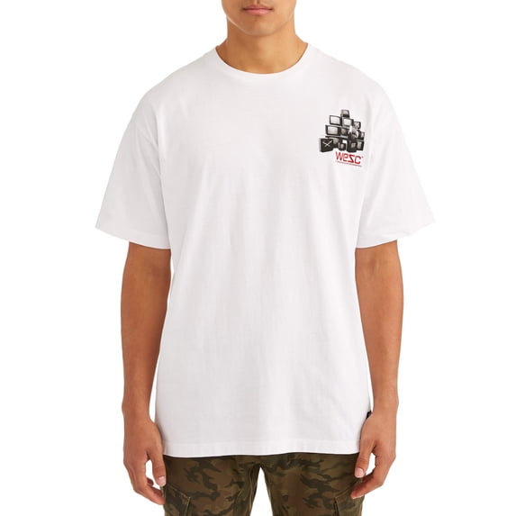 Wesc Men's W.E.S.C. Mason Media Junkie Short Sleeve Graphic T-Shirt
