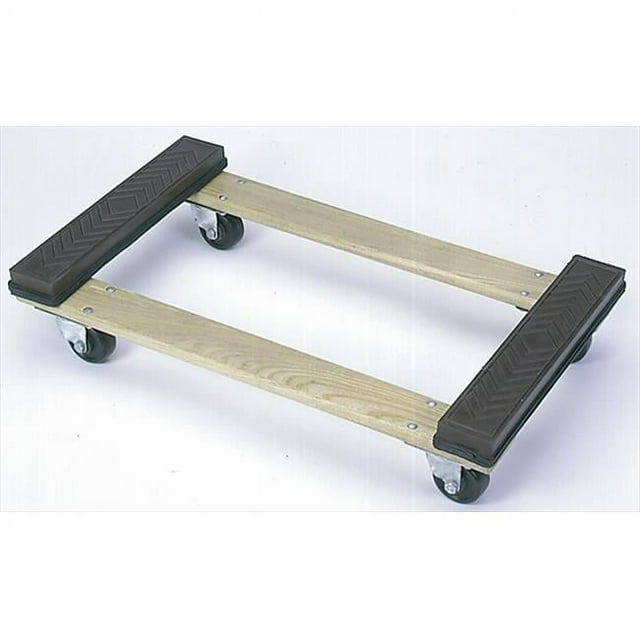 Wesco Open Deck Wood Dolly With Rubber Ends - With 3 in. Casters 30 in. x 18 in.