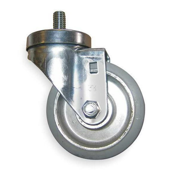 Wesco Swivel Caster,3 1/2 In,Mold On Rubber 108457