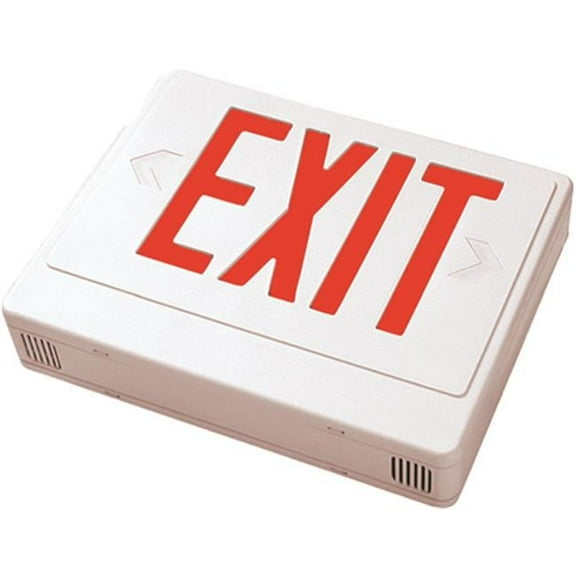 Wesco Remote Capable LED Exit Sign Red Letter - White Housing