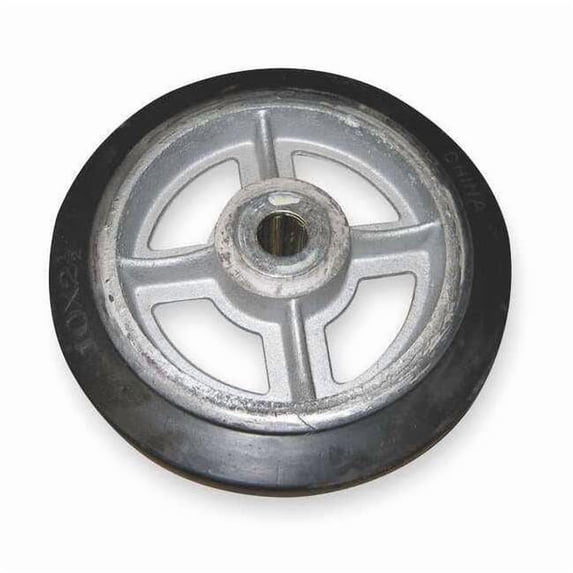 Wesco Wheel,10x2 1/2 In,Mold On Rubber 150596