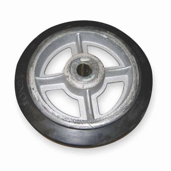 Wesco Wheel,10x2 1/2 In,Mold On Rubber 150596