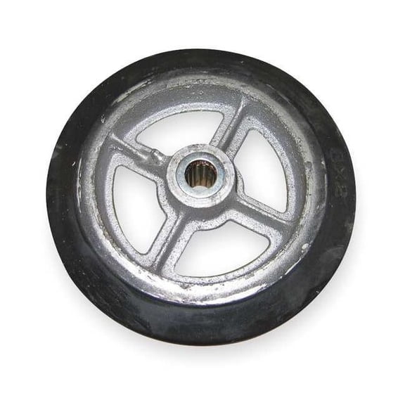 Wesco Wheel,8x2 In,Mold On Rubber 150120