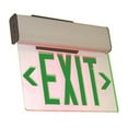 thumbnail image 1 of Wesco XE-1GCA-EM LED Edgelit Exit Sign  Green On Clear Panel - Aluminum Housing, 1 of 1