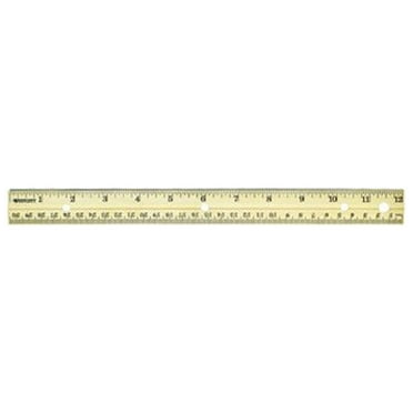 Wescott 10702 Wood Ruler, English/Metric, 12-In. - Quantity 36