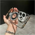 thumbnail image 1 of Weseecase Double Stand Case Cover for iPhone, Weseecase Transparent Electroplated Four Corners Shockproof Magnetic Case, for iPhone 16/15/14/13 Pro Max Series, 1 of 4