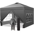 thumbnail image 1 of Wesfital 10x10 Pop Up Canopy with 4 Sidewalls, Portable Outdoor Canopy Tent with Carrying Bag, Adjustable Height, Water-Resistant, UV Protection, Easy Setup Canopy for Events, Parties, Camping, Gray, 1 of 7