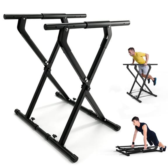 Wesfital Dip Bar, Adjustable Dip Stand Parallel Exercise Bars for Home Gym