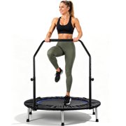 ZENOVA Mini Fitness Trampoline Rebounder Trampoline for Adults, Blue, 40