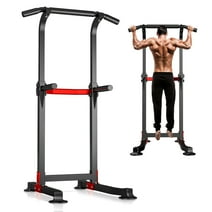 Wesfital Power Tower Pull Up Bar, Pull Up Bar Station Workout Dip Station Height Adjustable Strength Training Equipment For Fitness For Home 330 Weight Capacity