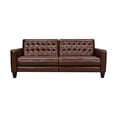thumbnail image 1 of Wesley 81" Leather Power Footrest Tuxedo Arm Sofa, 1 of 3