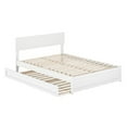 thumbnail image 1 of Wesley Full Size Platform Bed with Panel Footboard & Twin Size Trundle, White, 1 of 1